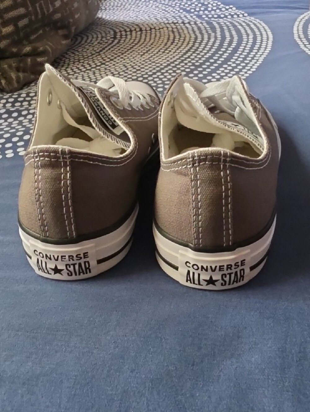 Converse Low Top Unisex Canvas Sneakers in Gray and White - Picture 4 of 5